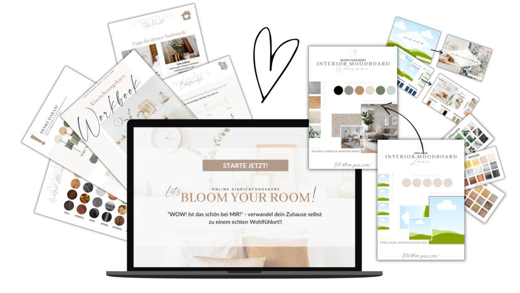 BLOOM YOUR ROOM Einrichtungskurs, Grundkurs, Einrichten lernen